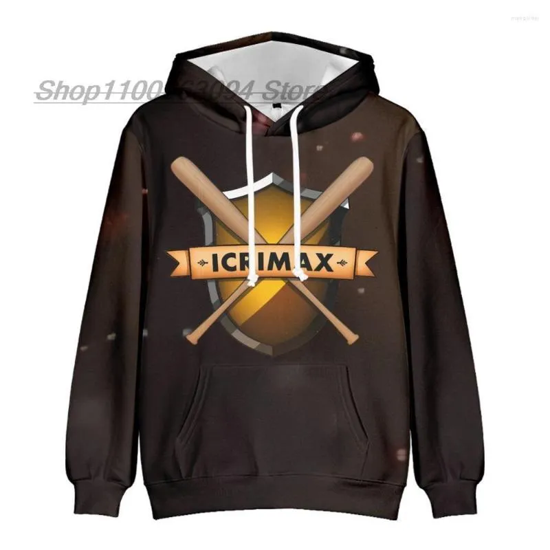 Men's Hoodies 2023 Icrimax Merch Hoodie Sweatshirts Unisex Pullover Hip Hop Streetwear Teenage Kids Clothes