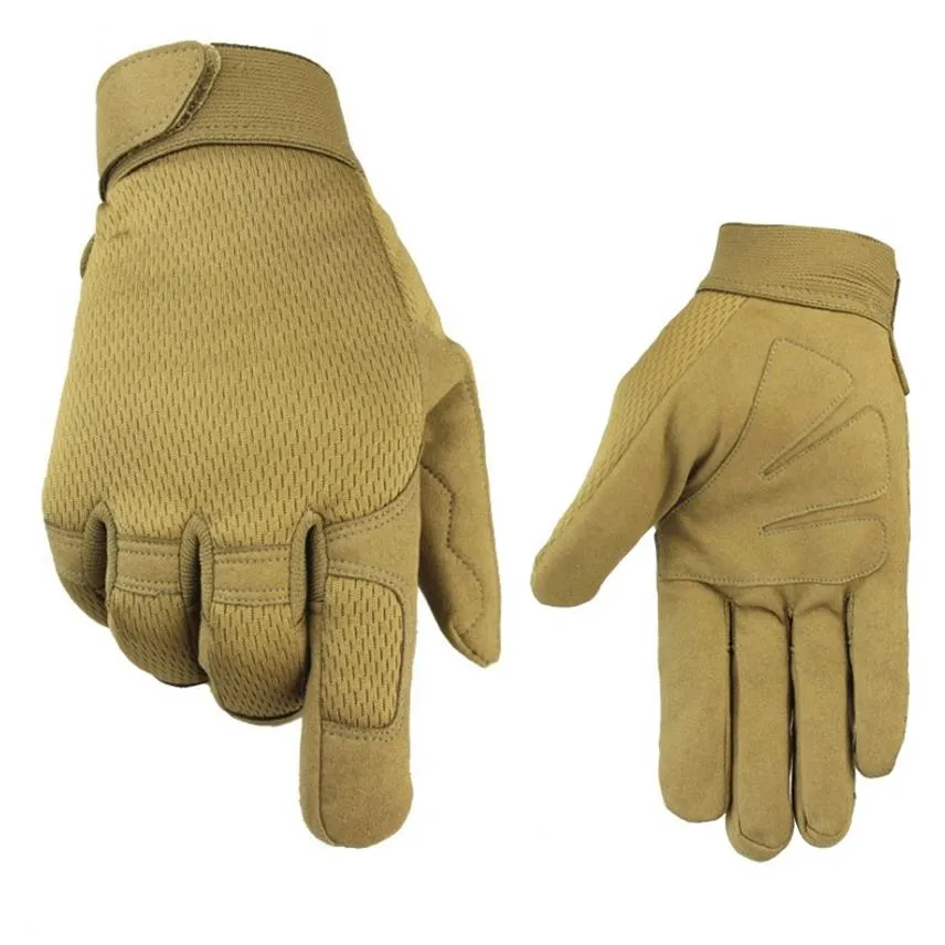 Guantes tácticos de camuflaje del ejército para hombre, guantes militares transpirables de Paintball, guantes de dedo completo para disparar en bicicleta, accesorios de caza, 313m