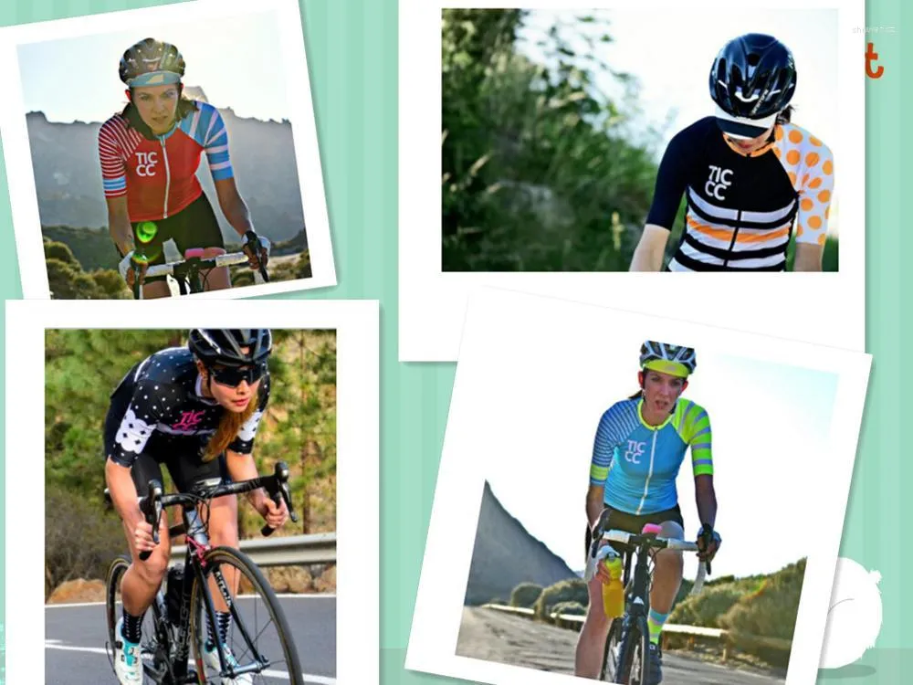 Vestes de course 2023 Maillot de cyclisme d'été pour femmes à manches courtes Maillots de vélo respirants et à séchage rapide Vêtements de plein air Vêtements de cycle Ropa