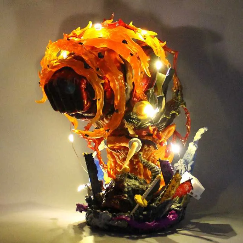 アニメワンピースgkルフィギア3 23cm Ledライト図形PVC彫像モデル