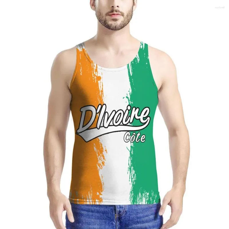 Men's Tank Tops Cote D'ivoire Custom Made Name Number Team Logo Civ Ivory Nation French D Ivoire Flag Print Po Casual Clothes