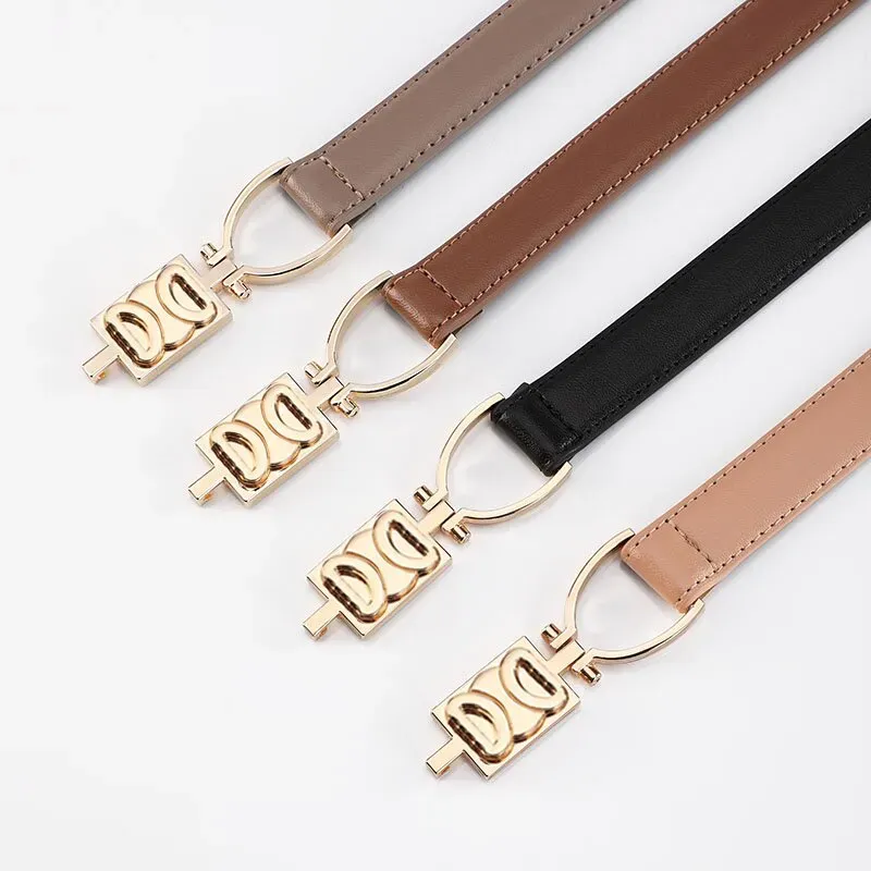 Luxurys Deingers Belt Letter Women Man Belt Business Casual Woman Thin Belt Decoration Guld Buckle Lady Belt Accessories Bredd 2.0 cm