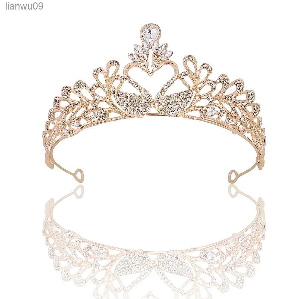 Bröllopshuvudbonad Ny legering Rhinestone n Crown Korean Xianmei Photography Photo Wedding Dress Accessories Bride Crown L230704