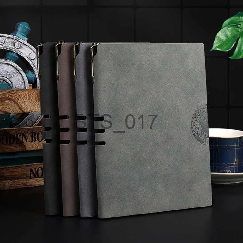 Anteckningar Anmärkningar PU Leather A5 Notebook Notepad Diary Business Journal Planner Agenda Organizer Note Book Office School Supplies X0715