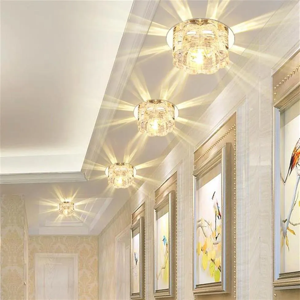 Moderne Kristall LED Strahler Korridor Flur Gang Veranda Deckenleuchte Einbauleuchte Hause Wohnzimmer Balkon Treppen Beleuchtung Fix258g
