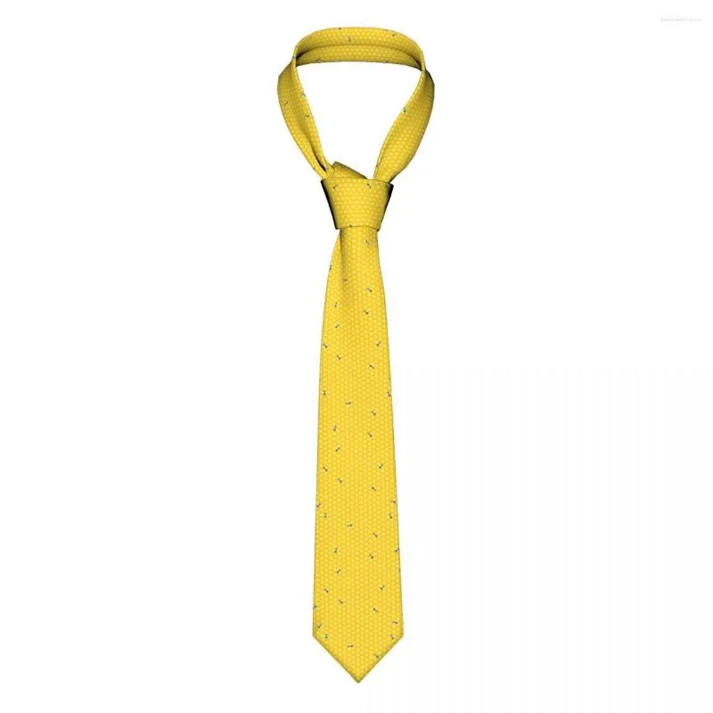 Bow Ties Bumble Arılar Kravat Sarı petek gömlek Vintage Boyun Ofis 8cm Erkekler için Aksesuarlar Cravat