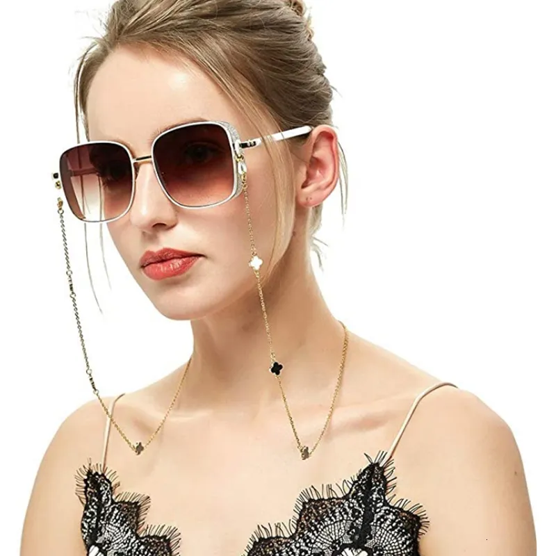 KEWUF - 2 Chaînes Pour Lunettes Avec Perles Cristal, élégantes Et Anti-chute - Pour Lunettes De Vue Ou Soleil