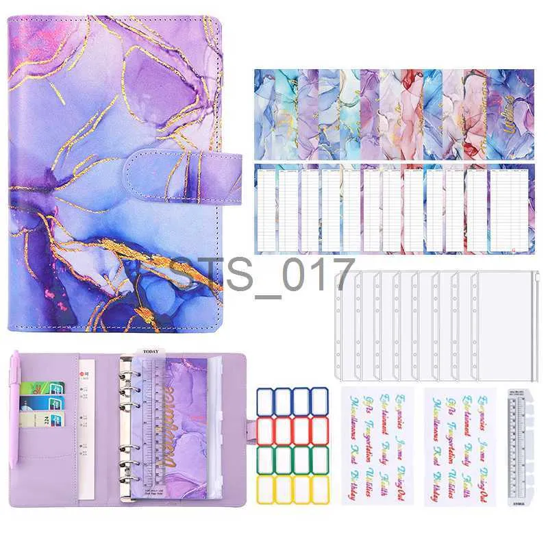 Notepads Notes Saving Money A6 Budget Planner Binder Notebook with Cash Envelopes Budgeting Money Organizer for Budget Binder x0715