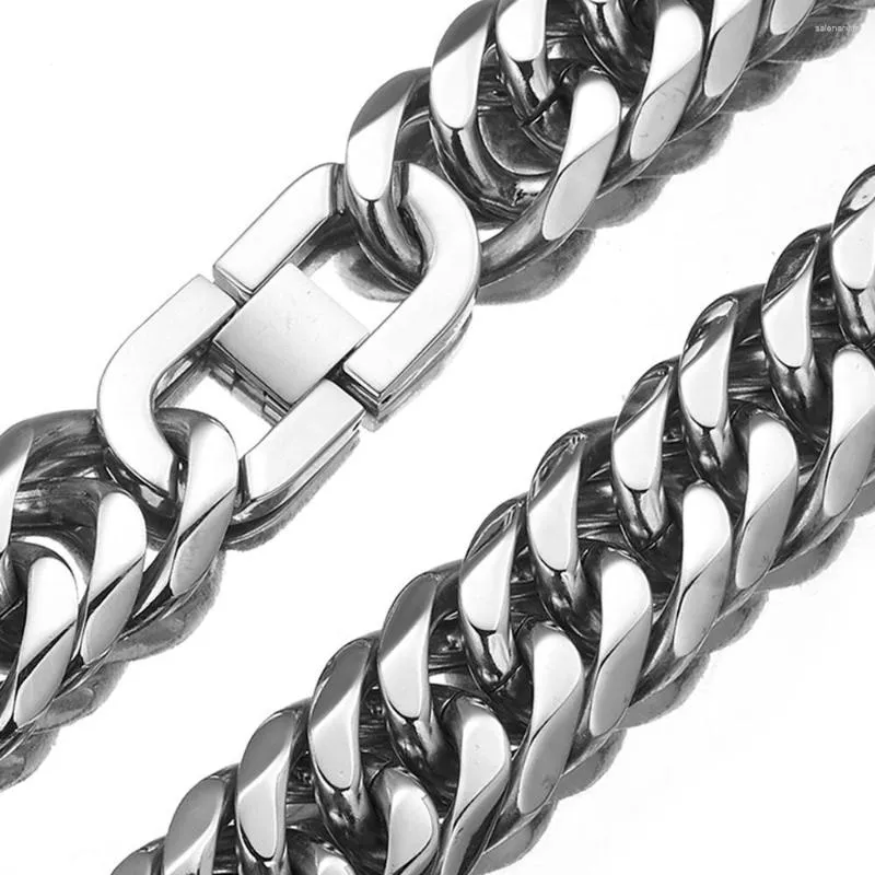 Heavy Duty Mens Chain Necklace 19/21mm Wide Stainless Steel