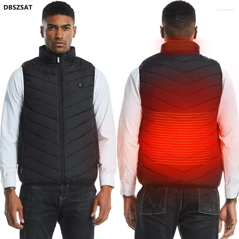 Vestes pour hommes zones gilet chauffant hommes femmes veste hiver Usb chauffage auto-thermique vers le bas Warmte