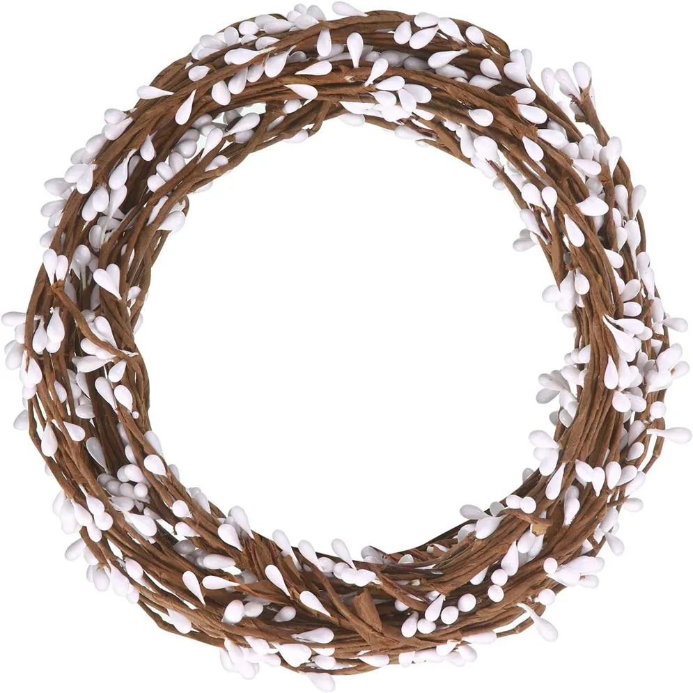 100pcs Diy Wedding Garland Artificial Flower Head Ring Pip Berry flower Stem DIY Wreath Flower Bead Acceorry280n