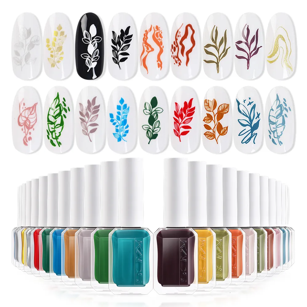 Nail Gel 241210 Pcsset Stamping Polish Set for Plate Paint Varnish Air Dry Manicure Print Lacquer 230715