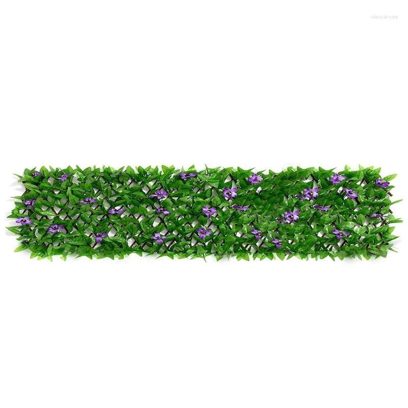 Flores decorativas artificiais cerca de jardim planta verde folha de hera para pendurar na parede decoração realista painel de esgrima para área externa