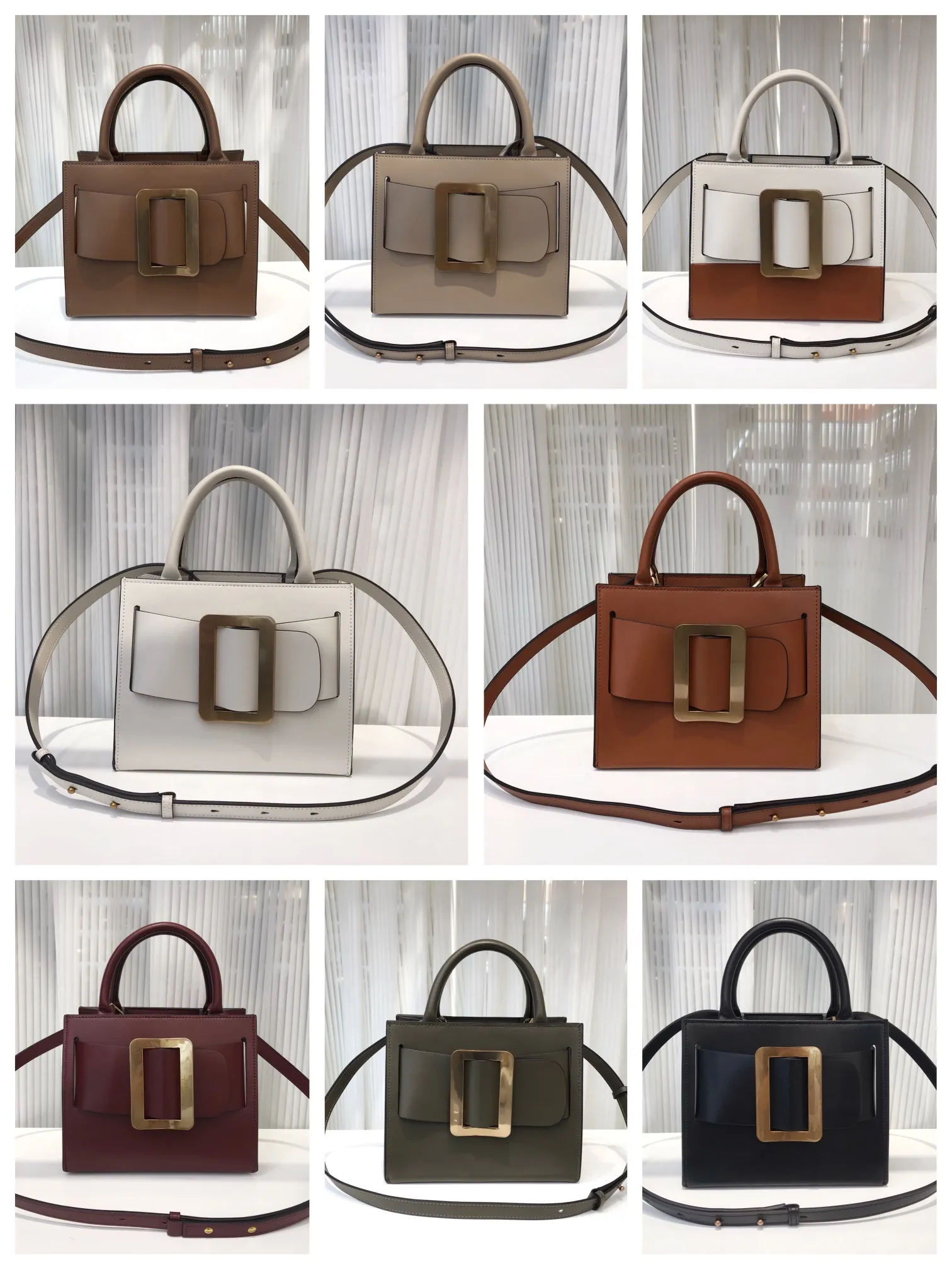 2023 Senaste thailändska nischvarumärkesdesigner Boyy Fred Square Metal Buckle Belt Bag Leisure Messenger Tote Handväska Lady Crossbody Shoulder Clutch Totes Väskor