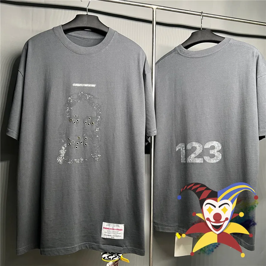 Kvinnors tshirt vintage grå rrr123 t shirt män kvinnor 1 1 hög kvalitet rrr 123 tshirt topp tee kort ärm 230715