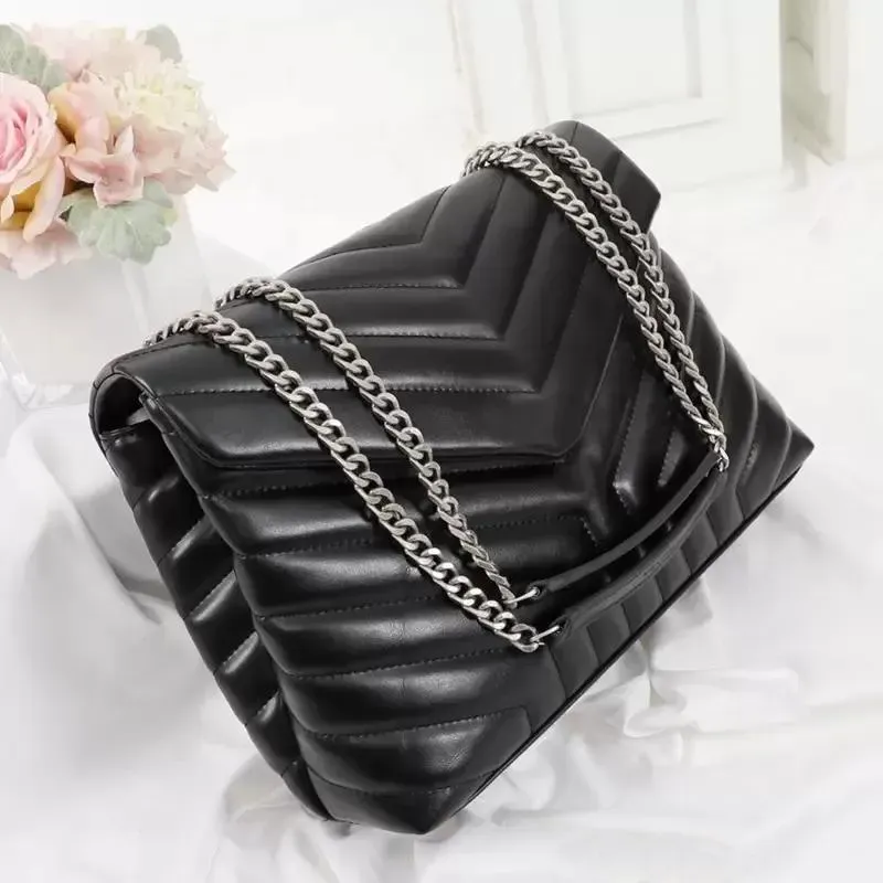 Top Luxurious Fashion Bags LOULOU Women Designer Black Leather Large Capacity Chain Shoulder Bag Quilted Messenger Handbags Purse Shopping Wallets From 38 97 DHgate