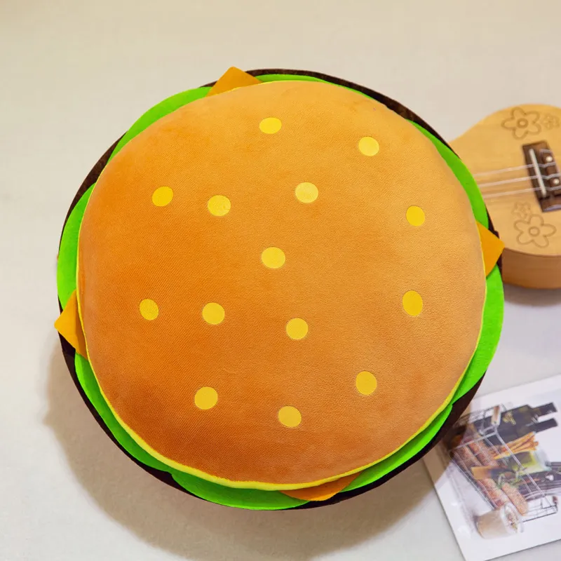 En gros 30 cm 40 cm 50 cm créatif hamburger forme jeter oreiller en peluche sieste oreiller décoration cadeau de vacances