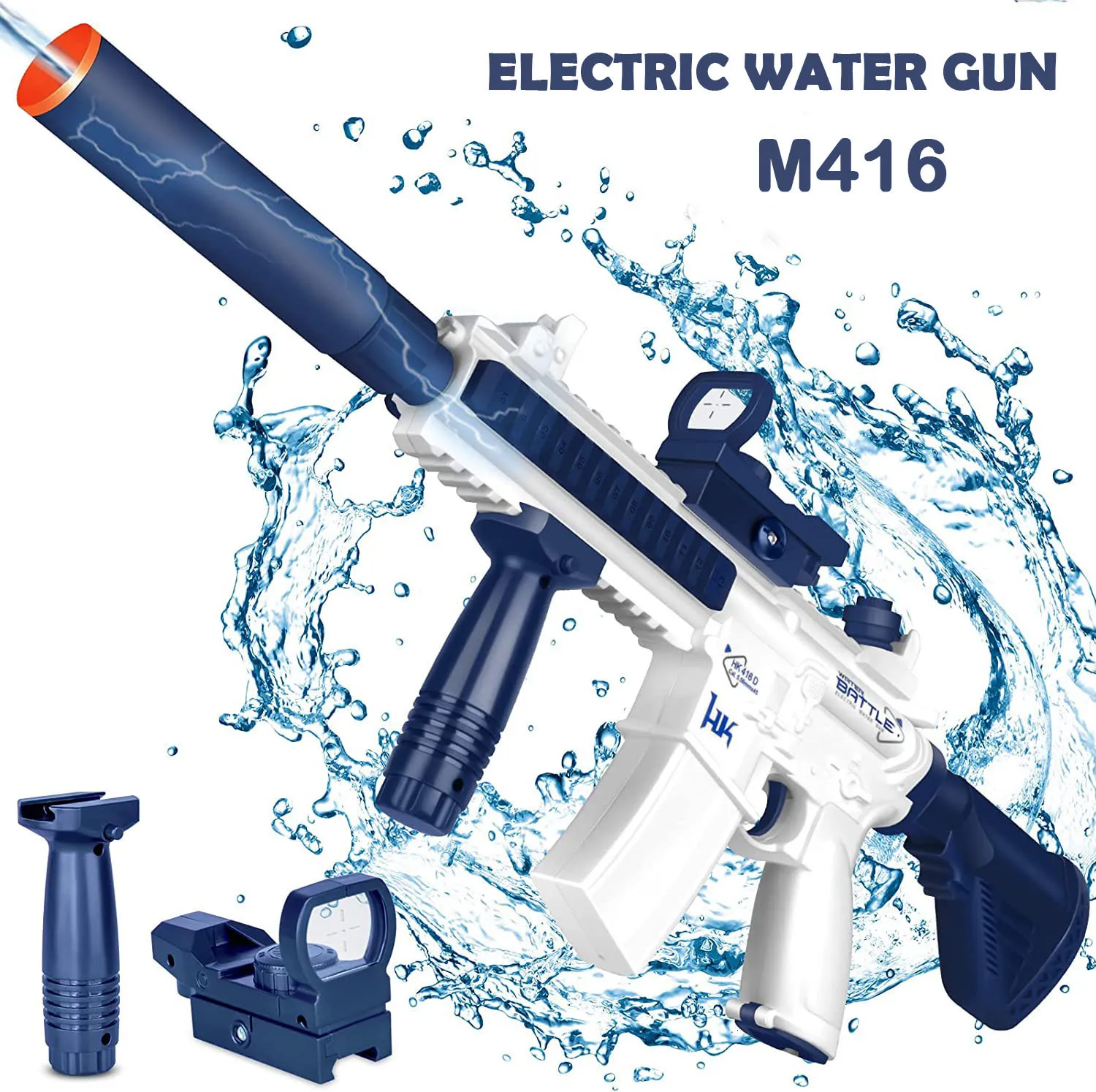 Plack Play Water Fun Electric Toy M416 Super automatyczne pistolety Glock Swimming Basen Beach Party Game Outdoor Walka na dzieci