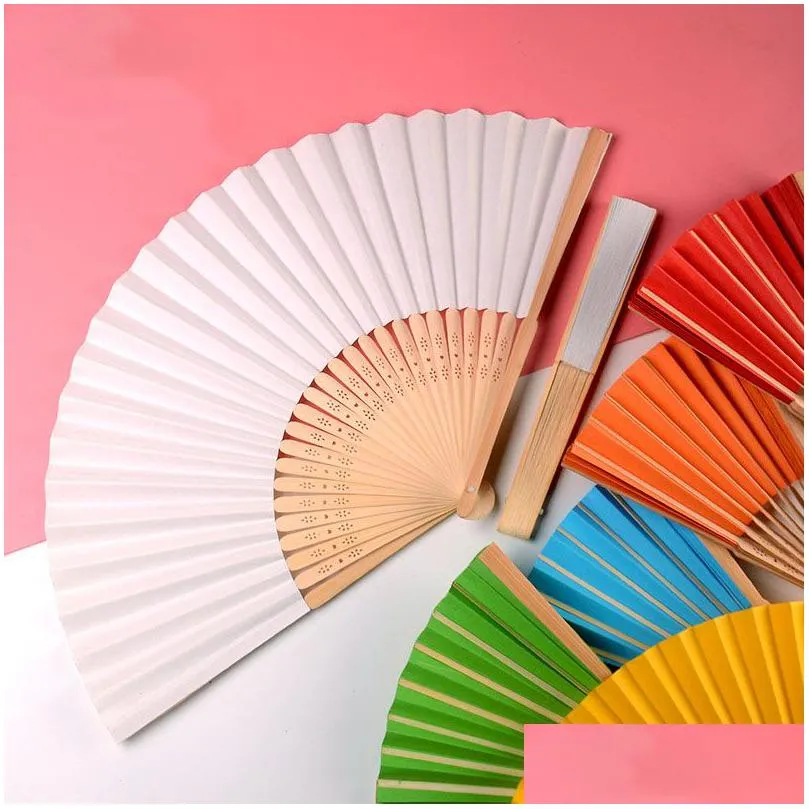 Handheld Bamboo Fan For DIY Decoration Wedding Dancing Party