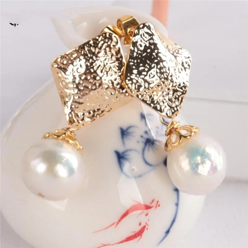 Orecchini pendenti Orecchini di perle barocche bianche petaloidi bianche naturali Accessori per orecchini coltivati di lusso Matrimonio impeccabile