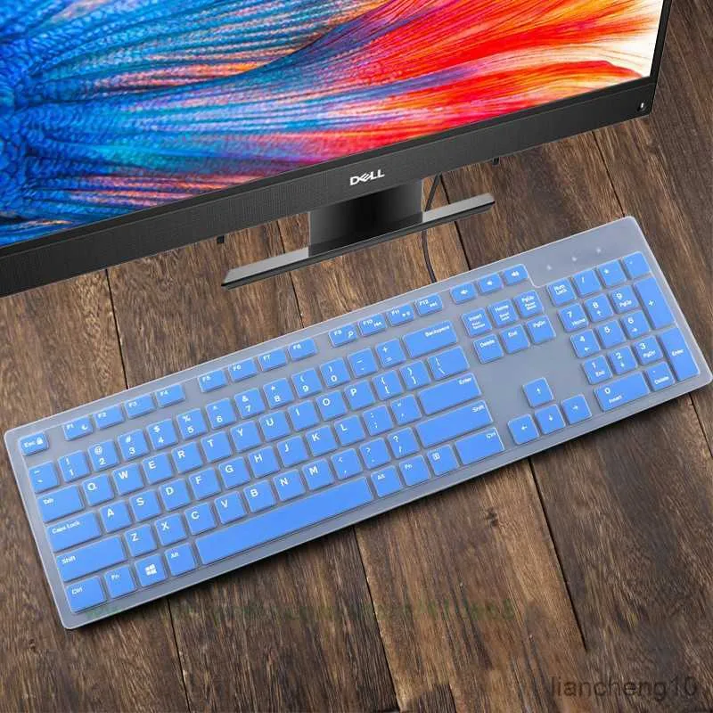 Capas de teclado para Inspiron Aio Kb216 Kb216P Kb216T Km636 Wk636 All-In-One PC Desktop à prova d'água protetor à prova de poeira pele teclado capa R230717