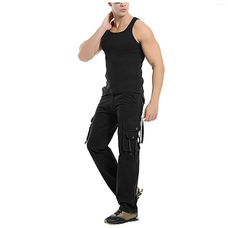 Pantalones Cargo para Hombre, pantalones holgados informales bonitos, Ropa oscura negra para Hombre, ropa de calle de estilo Hip Hop coreano, Ropa para Hombre