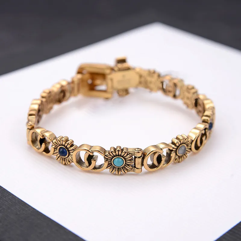Ladies Flashy Bangle Bracelet Gold Luxury Jewelry Handicrafts Stylish Vintage Trendy Handicraft Article Package With Box