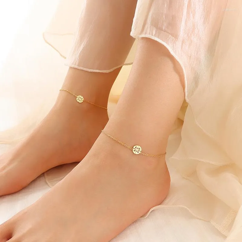 Anklets Sexy Versatile Anklet Chinese Style Pendant Accessories Girls Party Gifts High Quality Jewelry