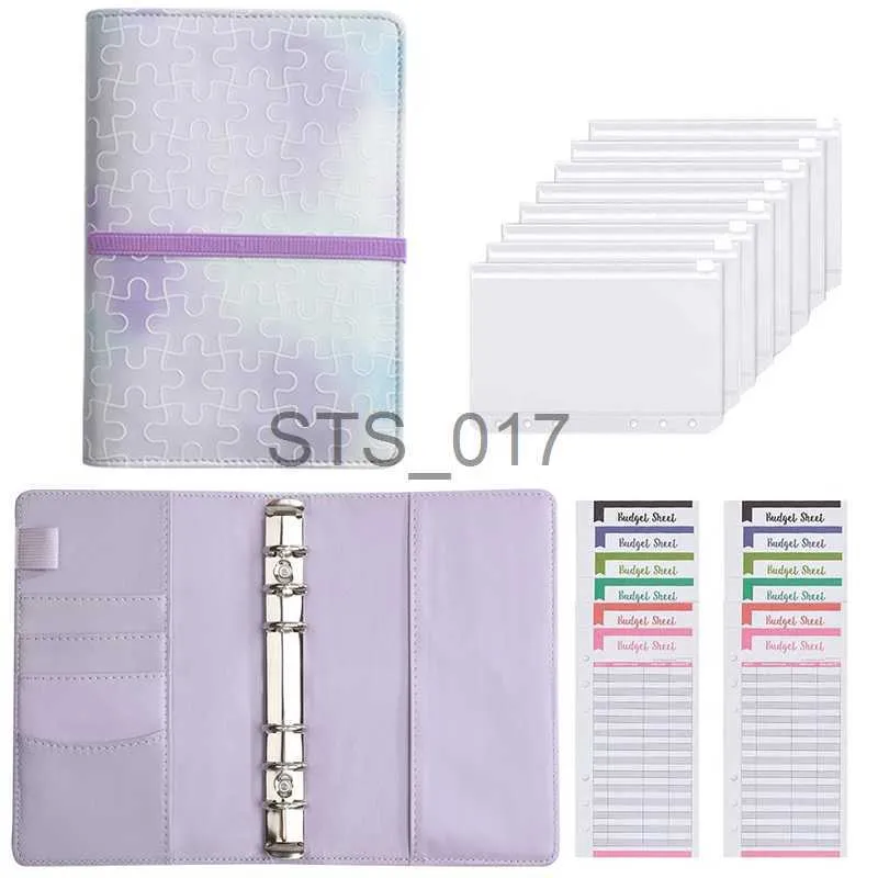 Bloc-notes Notes Money Savings Organizer Notebook A6 Pu Leather Budget Binder Budget Binder Cash Envelope Organizer Financial Planner Notebook x0715