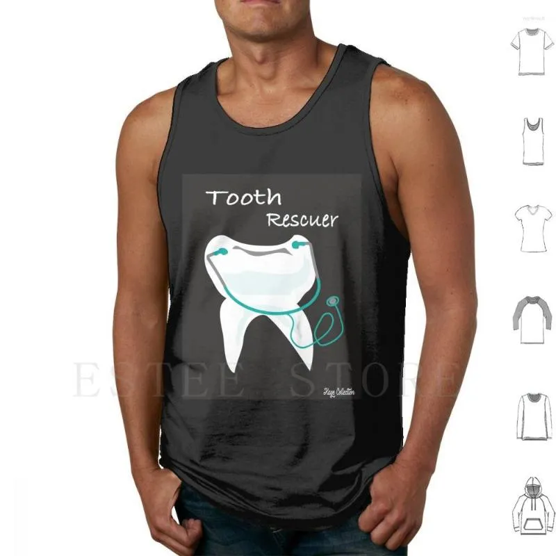 Débardeurs pour hommes chemise de sauveteur de dents gilet sans manches dents dentiste prothèse dentaire brosse à dents