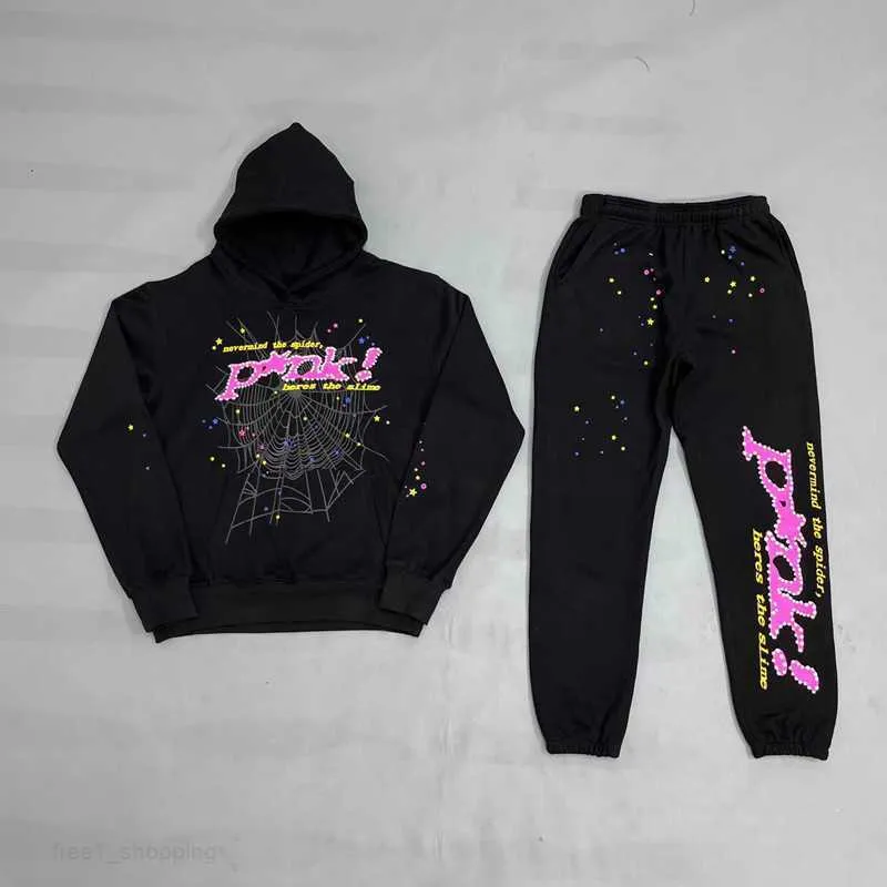 Young Thug Spider Hoodie Sweatshirt Tracksuit Web Pullovers SP5DER 555555 Sweatpants Set N2HX