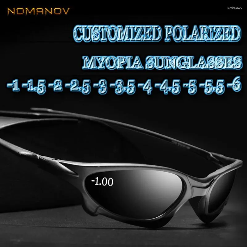 Solglasögon 2023 Real Custom Made Myopia Minus Recept Polariserad lins sommarstil utomhussport färgglad -1 -1,5 till -6