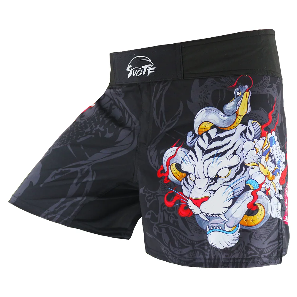 Herren Shorts MMA Jujitsu Fight Fierce Fighting Herren Boxhosen Kickboxen MMA Shorts Short Tiger Muay Thai Boxshorts Sanda MMA 230715