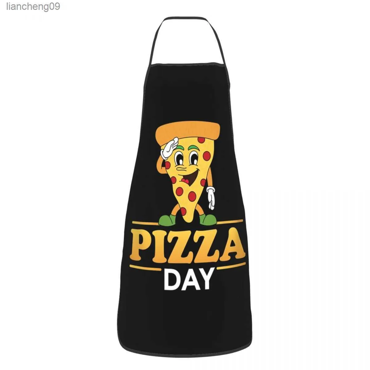 Unisex pizza dag kök kock matlagning bakning förkläde kvinnor män matälskare tablier kök för målning l230620