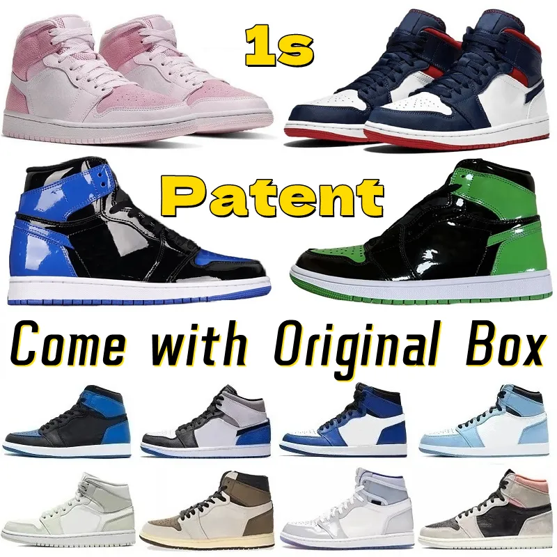 Jumpman 1 Scarpe da basket 1S Uomo Donna Running Outdoor Sneakers Scarpe sportive Obsidian OG High Pine Green Nero Court Purple Royal Bred