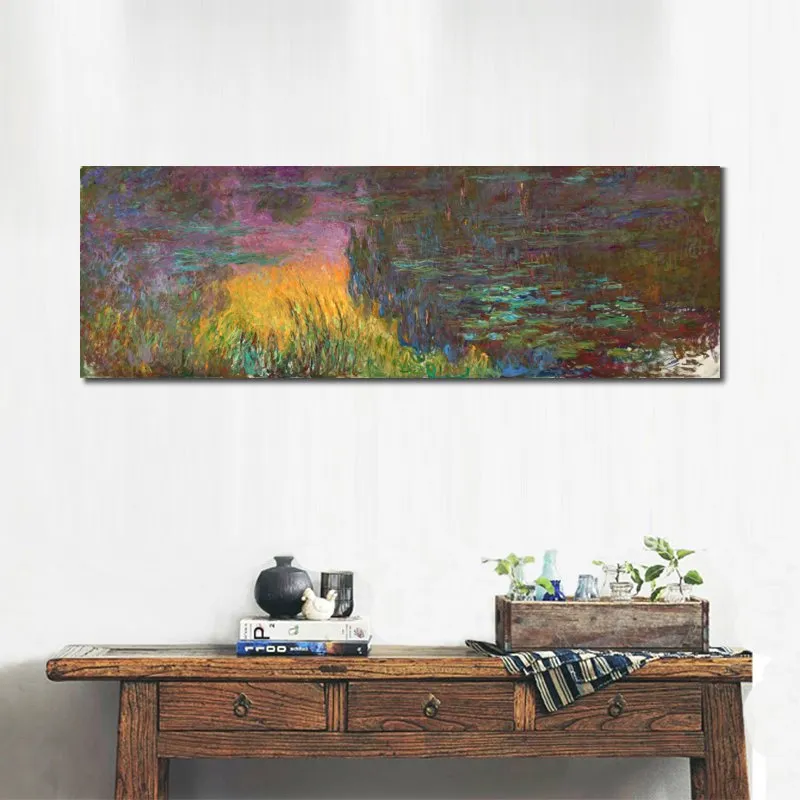 Claude Monet Canvas Art Water Lilies 1914-1926 Handgjorda oljemålning Impressionist Artwork Home Decor Modern