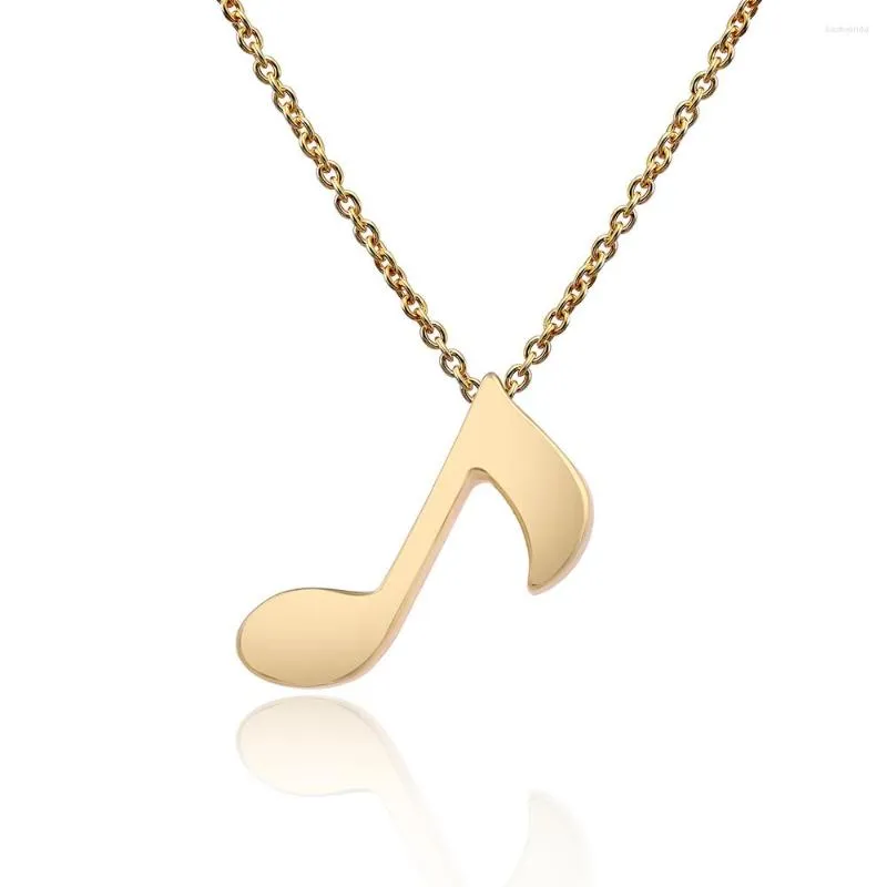 Colares com pingente Lureme Simple Colcheia Colcheia Música Colar para Mulheres Meninas Jóias de Alta Qualidade Presente (nl004298)