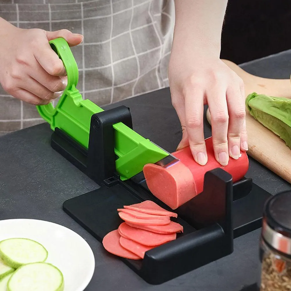 Fruit Vegetable Tools 1Pcs Multifunctional Table Slicer Food Cutter Tool For Meat Cutting Machine Potatoes Vegetables Easy Cut Kitchen Gadgets 230717