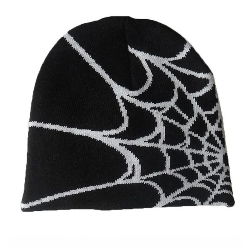 Gorro/Bonés de Caveira Chapéu de Teia de Aranha Y2k Gorro de malha Gorro de Teia de Aranha Gorro Folgado Gorro Slouchy Chapéu de Caveira Y2K Gorro Skullies Gorro 230715