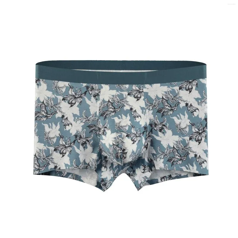 Underbyxor 9st Modal Underwear Men's Four Seasons Universal Breattable Skin-Friendly Male's Boxer Shorts Mid-midjiga tryckta boxare byxor