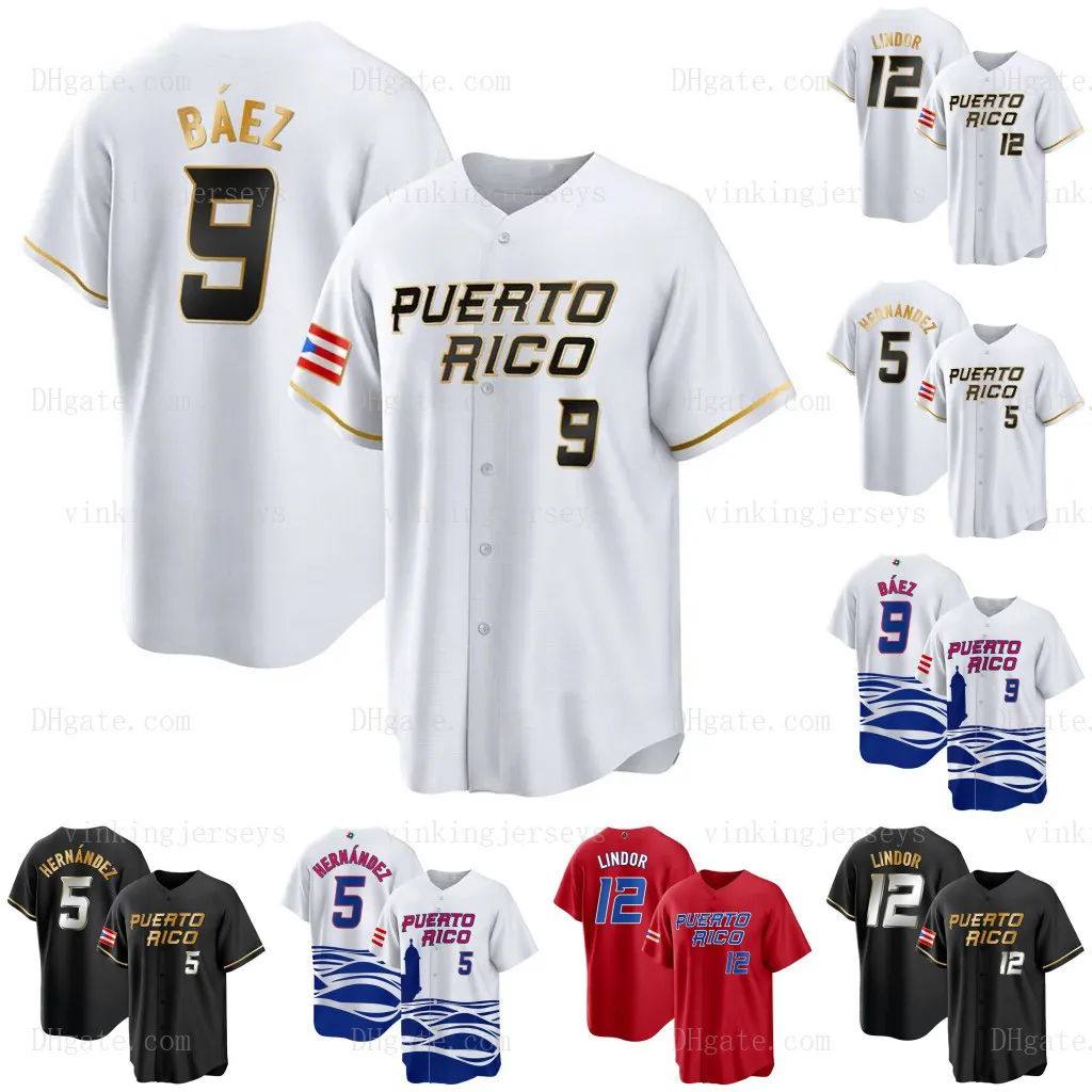 Team Puerto Rico Jerseys 2023 World Baseball Classic Francisco Lindor MJ Melendez Nelson