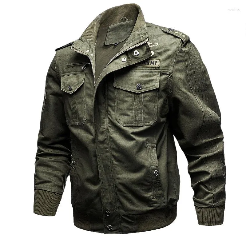 Felpe con cappuccio da uomo Bomber militare di alta qualità Giacche da uomo Cappotti Cappotto slim fit Uomo Casual Multi-tasca Pilota Top Moda