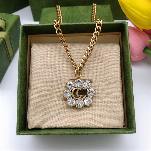 Gold Designer Pendant Ggity Collece G Jewelry Fashion Dist Женщины подарок двойной буквы 545