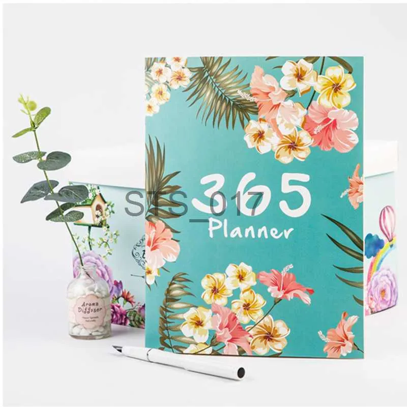 Anteckningar Anteckningar Fashion DIY 365 Days Planner Organizer A4 Notebook Monthly Weekly Schema Writing Book No Time Limit X0715