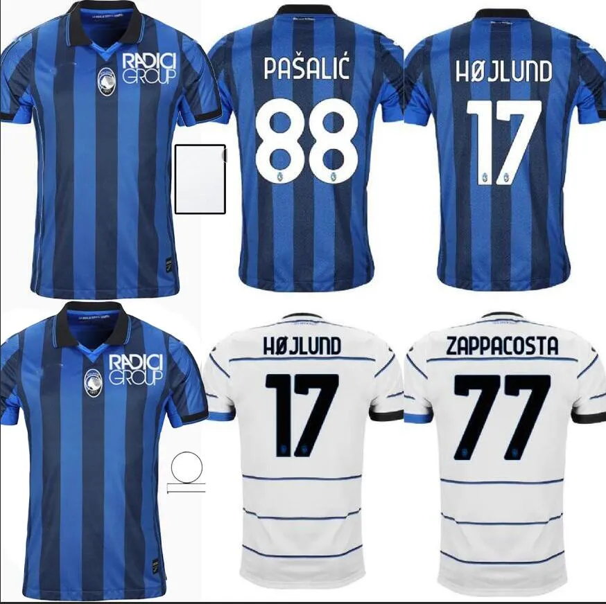 Camisas de futebol Atalanta FC 23/24 LOOKMAN 2023 2024 MURIEL ILICIC DE ROON DUVAN ATA BC Bergamasca maglia da calcio Homens crianças kit Futebol Camisas Uniformes topo