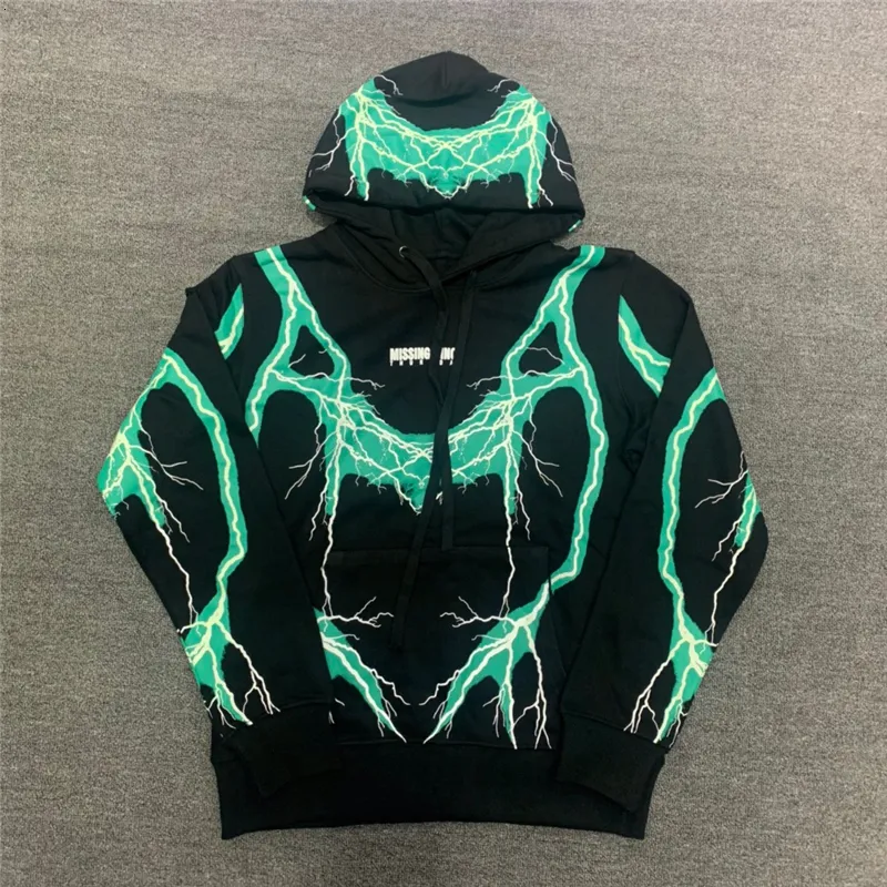 Erkek Hoodies Sweatshirts Yüksek Kaliteli Yansıtıcı Eksik Perşembe Lightning Moda Hoodie Erkekler 1 1 Ağır Kumaş Kadın Külot Büyük Boy Sweatshirt 230715