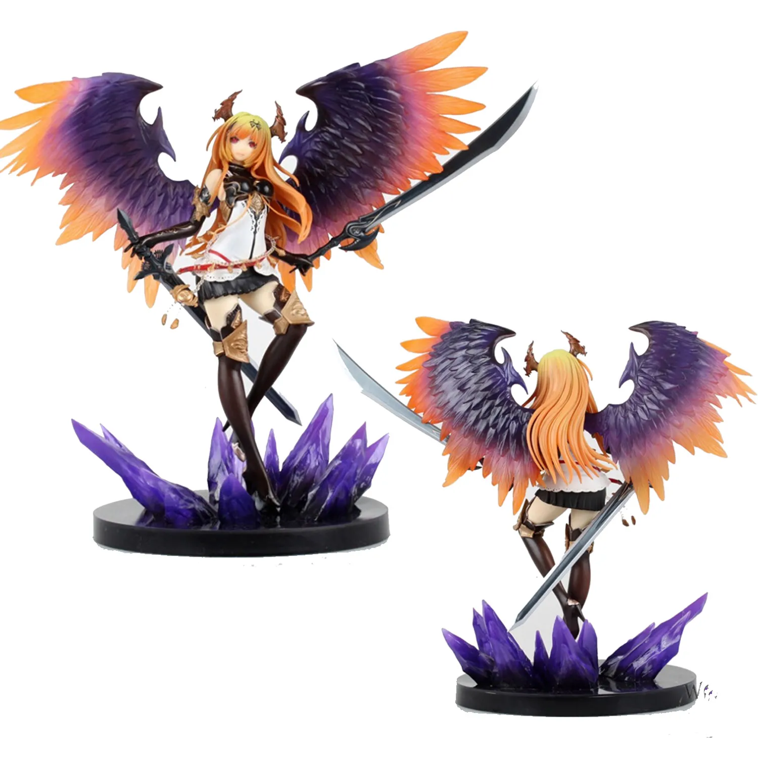 Tecknad figur 28cm shingeki no bahamut mörk ängel olivia 1/8 pvc action figur sexig cut girl anime hentai modell dockor samling gåva leksaker