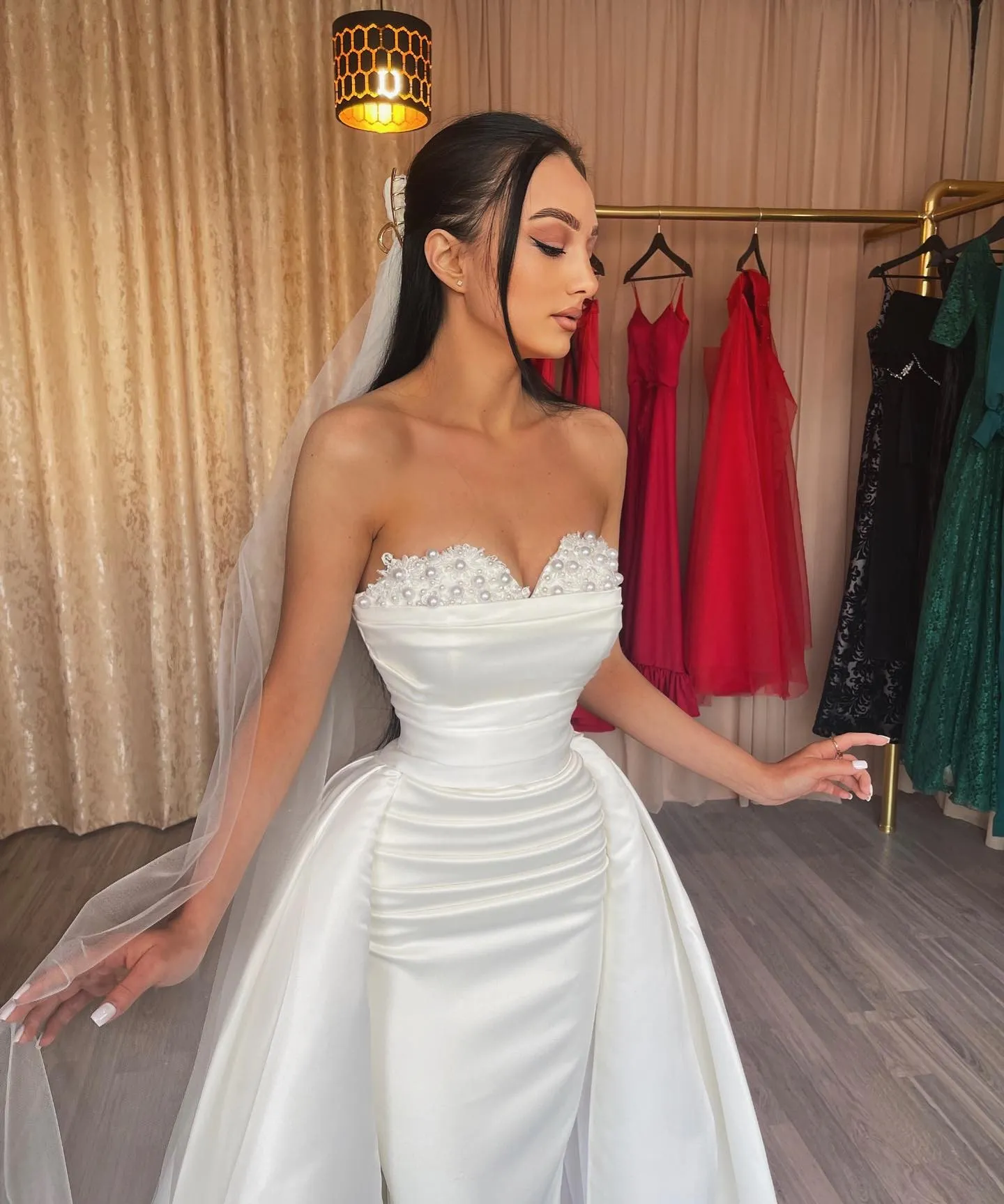 vintage pearl wedding dress White I suggest you choose standard size. Vintage 1920 Curve Neckline Wedding