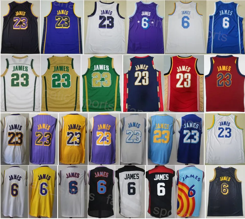 Vintage LeBron James Basketbol Forması 6 23 Men Retro St.