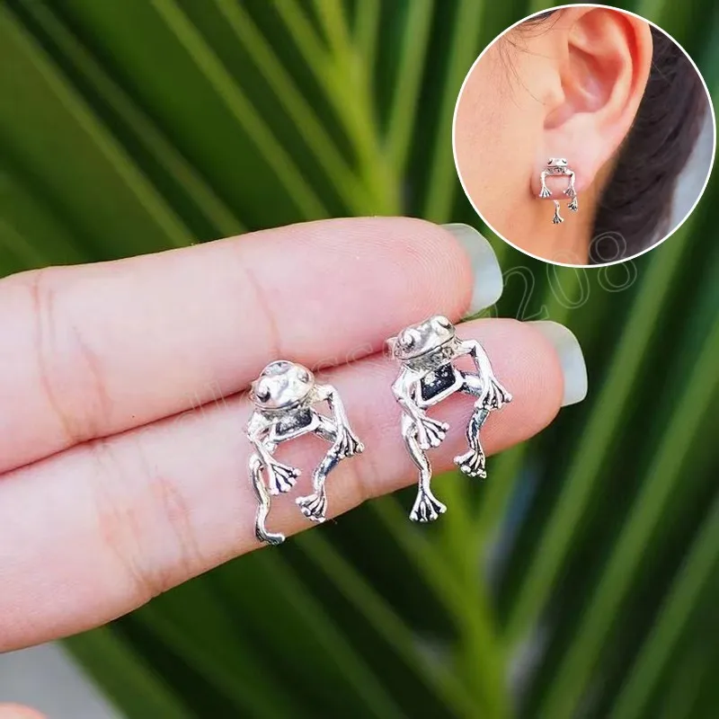 Retro Frosch Form Ohrringe Frauen Mode Gothic Frosch Tier Stud Ohrring Weiblichen Charme Ohr Schmuck Party Schmuck Geschenke